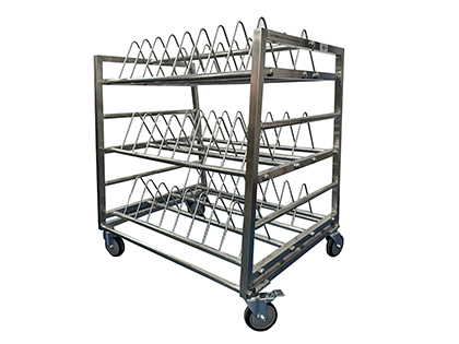 עגלה נירוסטה לייבוש צלחות בעמידה 3 קומות 261856 PATENT לצלחות 22.5-32 ס"מ WT26