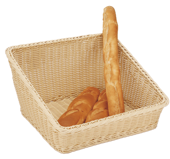 סלסלה מחוזקת מרובע 43 ס"מ צד נמוך בהיר SUNNEX