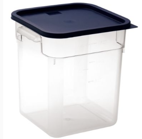 מיכל איחסון מרובע פוליקרבונט  7.5 ליטרּ+מכסה כחול JB