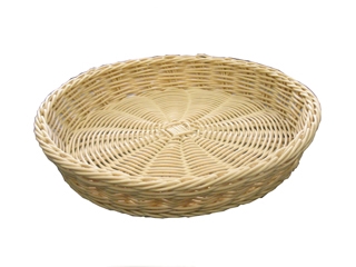 סלסלה ללחם מחוזקת דמויי קש בהיר עגול 30 גובה 5 ס"מ  BD12N