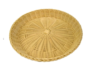 סלסלה ללחם מחוזקת דמויי קש בהיר עגול 36 גובה 6 ס"מ  WBS1036