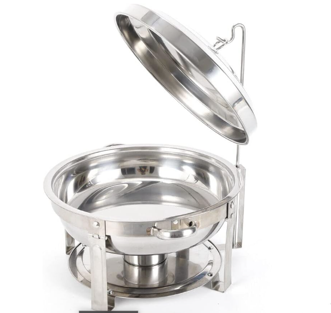 שפינג דיש נירוסטה עגול 30 ס"מ 7.5 ליטר+מתלה סיר