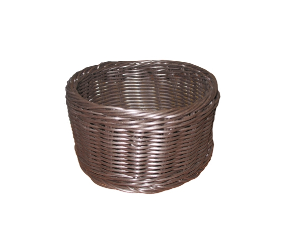 סלסלה ללחם מחוזקת דמויי קש חום כהה עגול 21 גובה 8 ס"מ  BD8-508