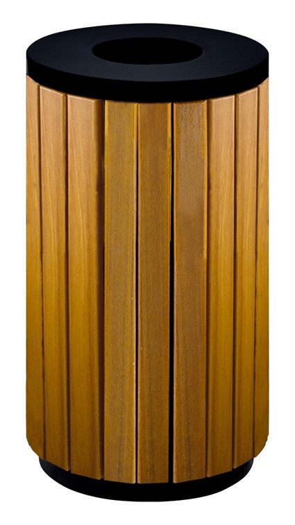 פח עגול מהודר ציפוי עץ 50 ליטר HD 9458