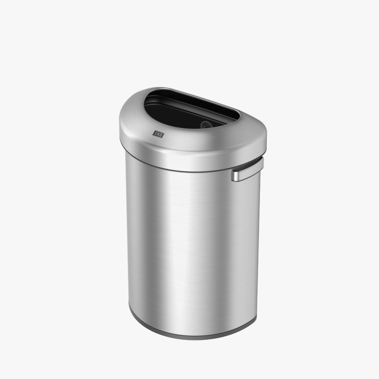 פח אשפה נירוסטה 50 ליטר אליפטי מהודר 9057 HD