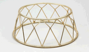 סטנד/מעמד עגול קוני זהב 25 ס"מ גובה 10 ס"מ(921104gd)