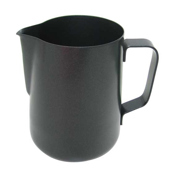 כד הקצפה נירוסטה ישר שחור 0.6 ליטר emilio