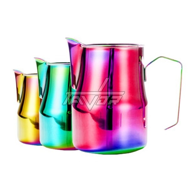 קנקן/כד הקצפה לחלב נירוסטה 75CL  טיטניום צבעוני תואם MOTTA