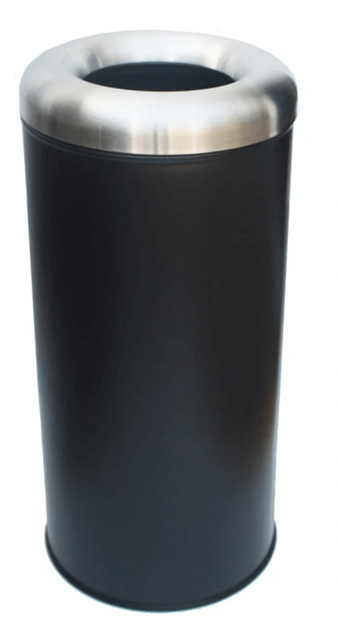 פח נירוסטה שחור 37 ליטר ראש מעוגל מהודר HD Ø33X70