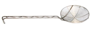 כף טיגון עכביש(ספיידר)  20 ס"מ נירוסטה ידית ארוכה