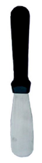 פלטה  נירוסטה ישרה אימפלה 10 ס"מ ידית שחורהRENA