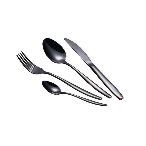 מערכת סכו"ם 24 חלקים יהב שחור