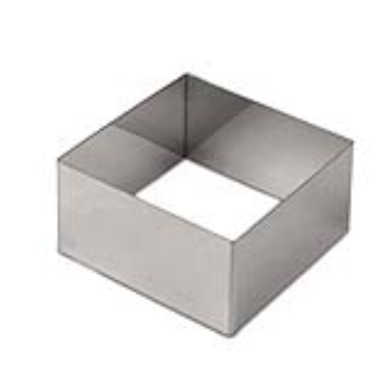 טבעת אפייה/ רינג/ מסגרת מרובעת 25/25 גובה 10 ס"מ אלומניום