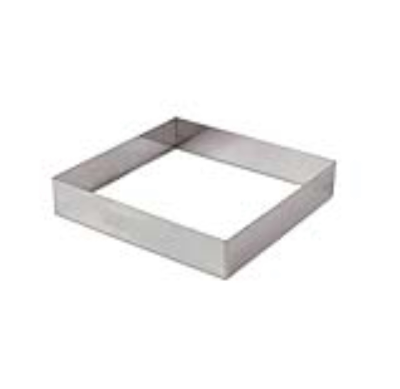 טבעת אפייה/ רינג/ מסגרת מרובעת 18/18 גובה 4 ס"מ אלומיניום