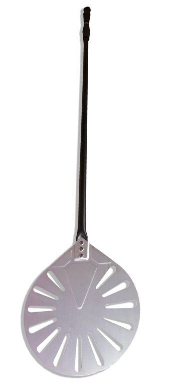 כף מסובבת פיצה עגולה חריצים 23 ס"מ אלומיניום אנודייז  142 ס"מ BMETAL