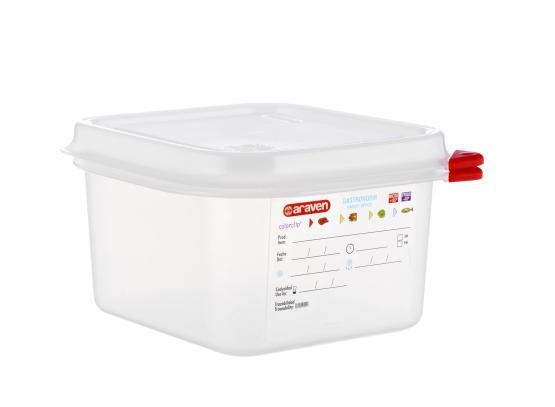 תבנית/קופסא מיכל אחסון פוליפרופילן 1/6/100 1.7 ליטר+מכסה אטום ARAVEN