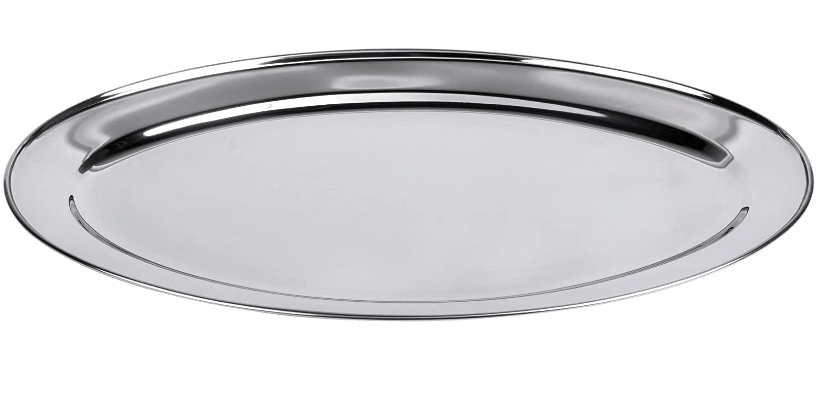 מגש / פלטה אובלית נירוסטה סופר 35 ס"מ(תואם 19000904)