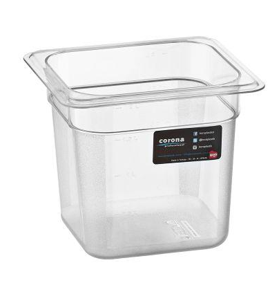 תבנית גסטרונום פוליקרבנוט  1/6-200 BORA 2.5L