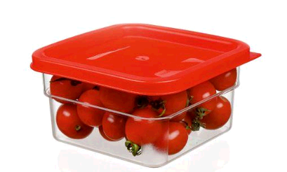 מיכל אחסון מרובע 2 ליטר פוליקרבונט+מכסה אטום BORA 2L