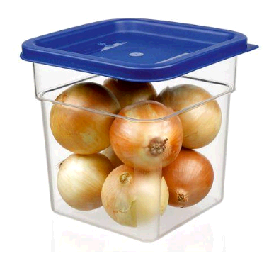 מיכל אחסון מרובע  4 ליטר פוליקרבונט+מכסה אטום BORA 4L