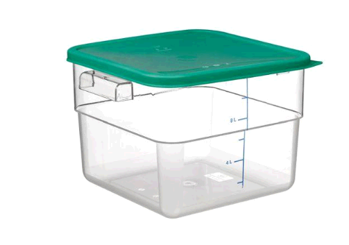מיכל אחסון מרובע 12.5 ליטר פוליקרבונט+מכסה אטום BORA 12.5L