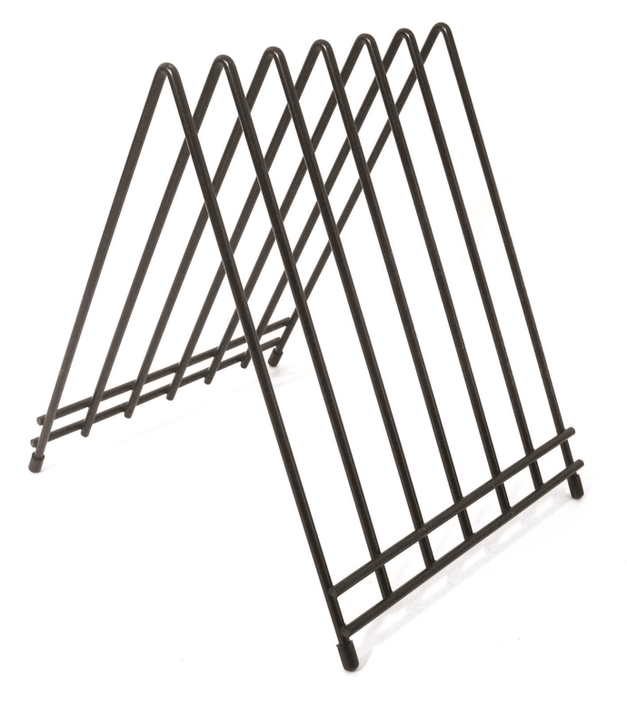 מעמד לוחות מזון ציפוי PVC שחור+מתלים