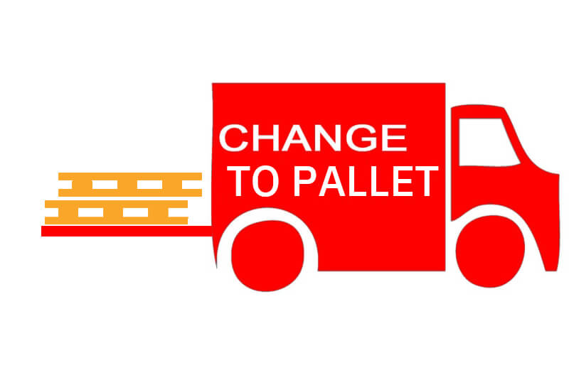 הסבה / שינוי למשלוח חריג "משטח" עד בית העסק - במקום איסוף עצמי  (חריג15)