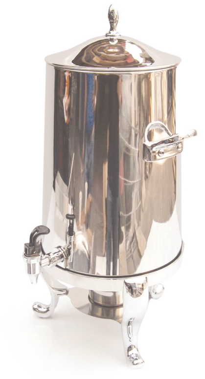 סמובר נירוסטה 19 ליטר מהודר  רגלי ניקל  ללא גוף חימום