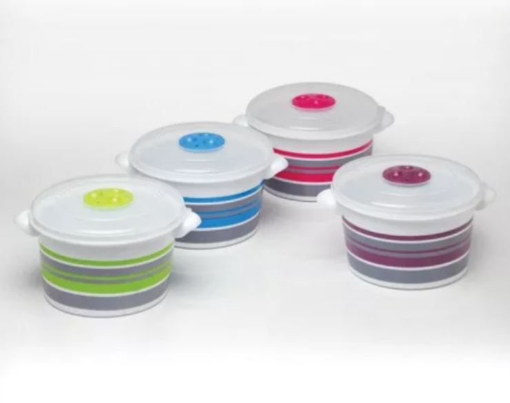 סיר מיקרוגל 1 ליטר Tama מגיע צבעים(מסופק גוון מהמלאי,לא ניתן לבחור גוון)יכול להגיע מקושט בפסים/אחר