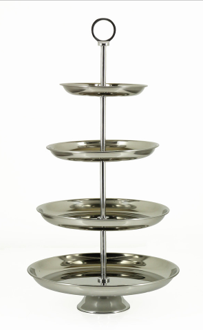 מעמד 4 קומות נירוסטה לפטיפורים 64 ס"מ