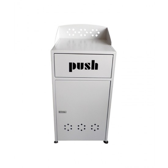 "נטו" - פח "מק" 60/60 גובה 120 ס"מ אפור - כולל אשפתון "נטו"