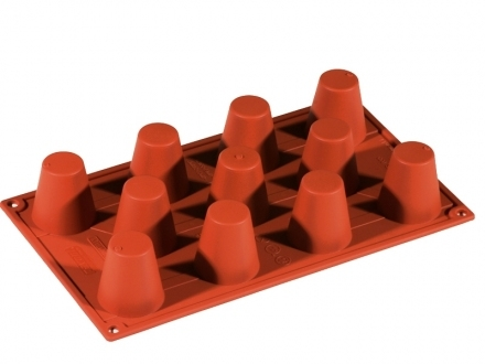 תבנית סיליקון 11 שקעים PAVONI fr030 baba medio 11  45/48h silicone