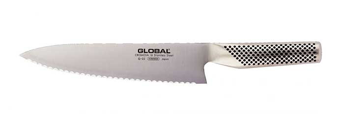 סכין שף משונן 20 ס"מ GLOBAL