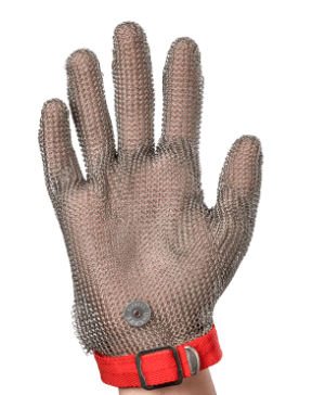 כפפה / כפפת נירוסטה 5 אצבעות XL כתום  ( נמכר בבודד - לא כפפות)