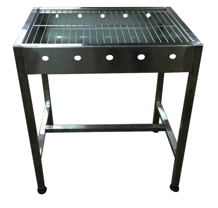 מנגל נירוסטה מחוזק מרותך 53/32.5 GN (רשת 53/32.5) עומק 12 ס"מ גובה כללי 80 ס"מ BMLazer