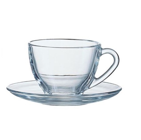 תחתית זכוכית  14 ס"מ קוסמוס שקוף " Arcoroc 6/72