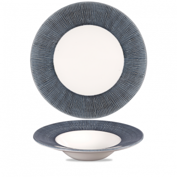 צלחת פסטה 28 ס"מ כחול מוברש CHURCHILL Bamboo Spinwash Mist