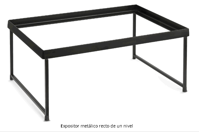 מעמד מתכת שחור למגש עץ ומגש רשת מרושת 45/30 ס"מ PUJADAS