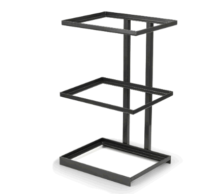 מעמד מתכת שחור 3 קומות למגש עץ ומגש רשת מרושת 30/24 ס"מ PUJADAS