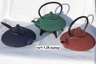 קומקום תה 1.25 ליטר יציקה שחור אדמה ציפוי אמייל פנימי S-1.2L/9915