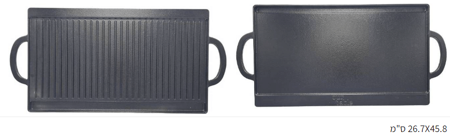 פלטה/פלנצ'ה יציקת ברזל דו צדדי 23/50 ס"מ סטנדרט (יציקה)