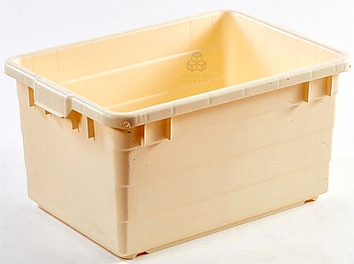 מיכל 130 ליטר צהוב 75/55/42