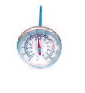 מד טמפרטורה / טרמומטר / מד חום  כיס מכני עגול -10/+100