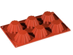 תבנית סיליקון  60/40 בריוש 24 שקעים 7.9/3.5 ס"מ PAVONI(תואם 170660)