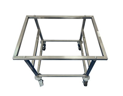 עגלה נירוסטה "מסגרת עליונה" ST-304 למיכל 130 ליטר B-M  (מסופק ללא מיכל) B-M BOLT PATENT 261865 WT26