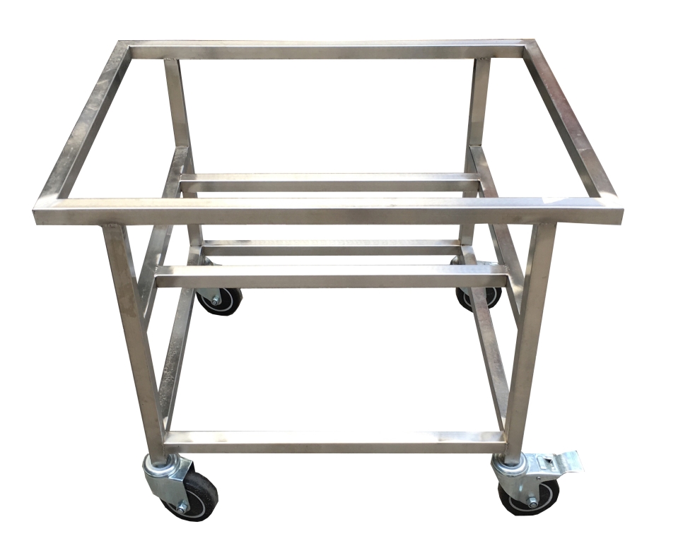 עגלה נירוסטה ל מיכל 130 ליטר B-M (מסופק ללא מיכל) -   ST 304