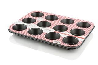 תבנית מאפינס 12 שקעים קוטר 7 ס"מ עומק 3 ס"מ ROSO GLAZE