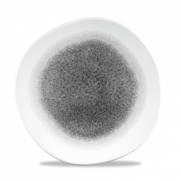 צלחת 22 ס"מ אסימטרי שחור CHURCHILL RAKU BLACK