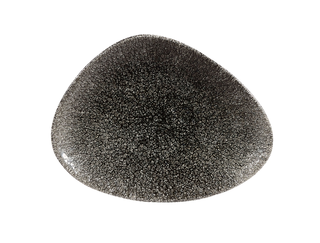 צלחת משולשת 19/14 ס"מ CHURCHILL RAKU BLACK