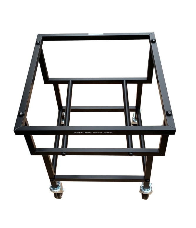 "נטו"- עגלה מחוזקת ונערמת ל מיכל 130 ליטר B-M  SUPER DUTY  ברזל שחור פטנט B-M BOLT PATENT 261865 - נ